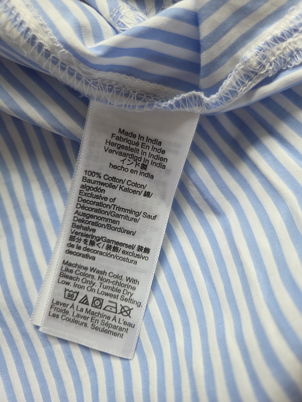 J. Crew Blue and White Striped Smocked Summer Cotton Dress - Picture 6 of 10